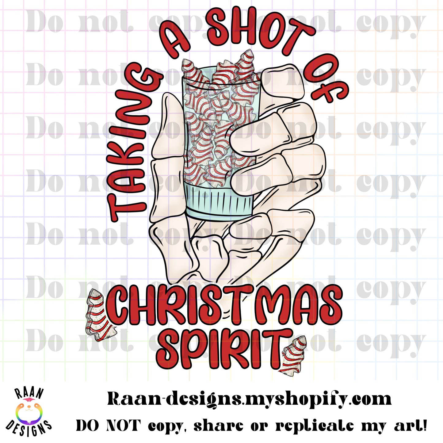 Taking A Shot of Christmas Spirit-Tree Cake