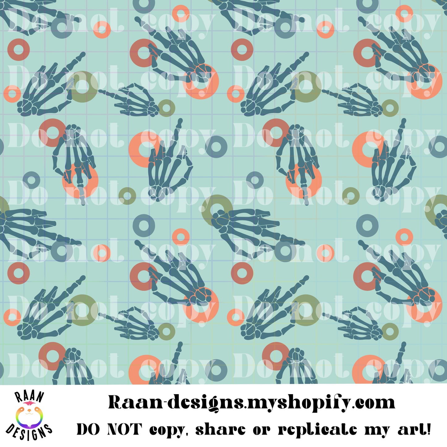 Polka Dot Skelly Middle Finger