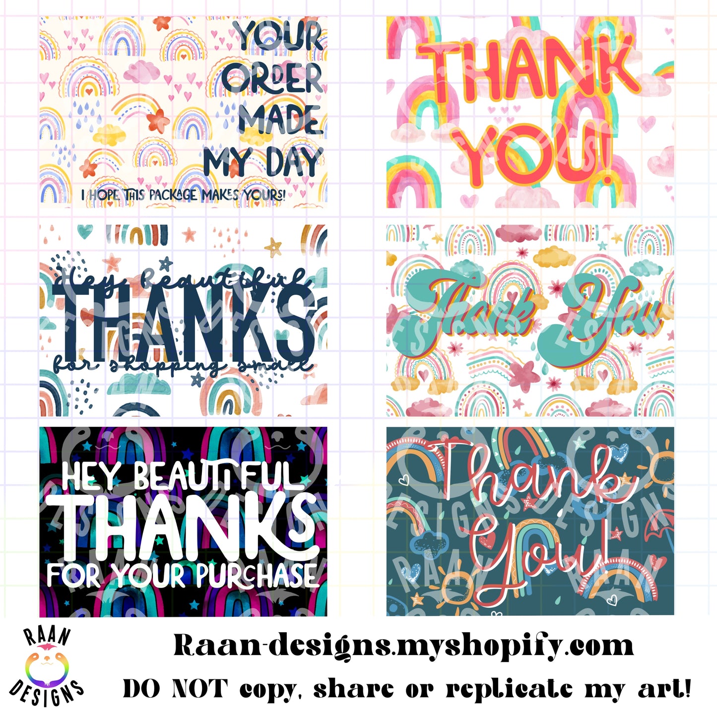 Rainbow Thank You-Pack