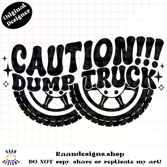 Caution Dump Truck