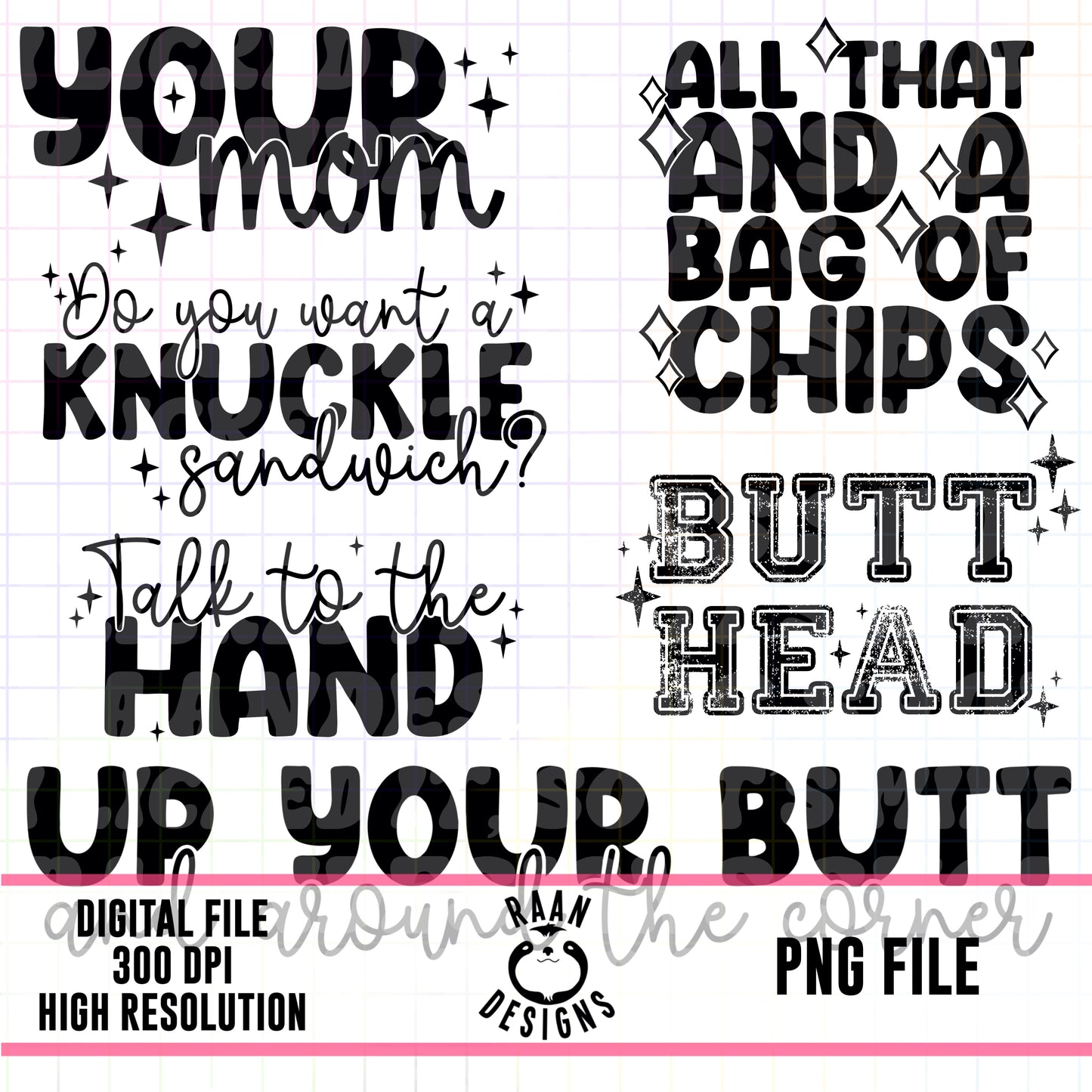 90s Insults Single Color Bundle