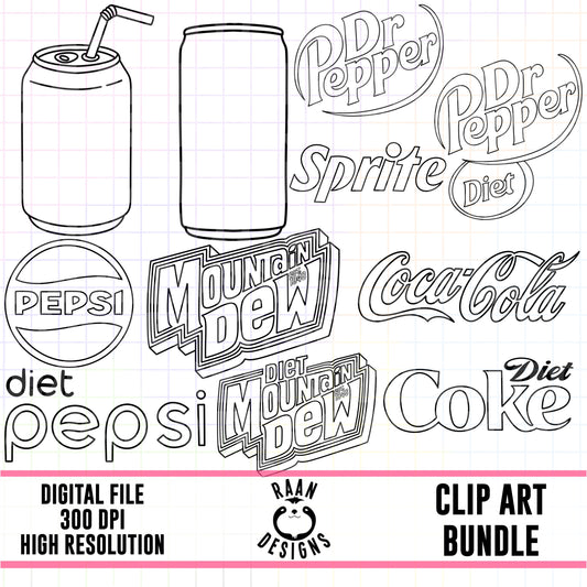 Soda Can Maker With Logos-Procreate Brush/Stamp Pack