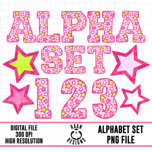 Pink Star Alpha Set