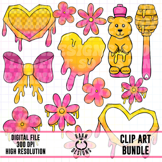 Honey Drip-Clipart Bundle