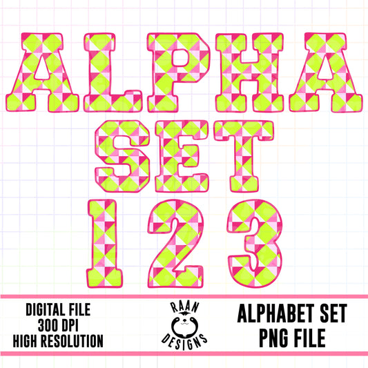 Pink Lime Pattern Alpha