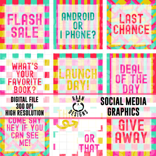 Bright Neon-Social Media Graphics