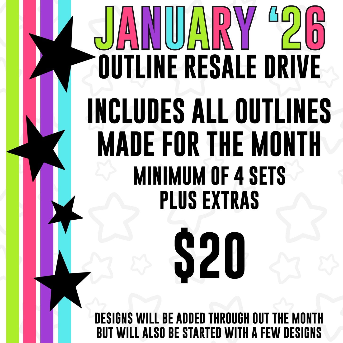 January 2026 Outline Clipart Reseller Drive