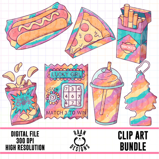 Gas Station Goodies-Clipart Bundle