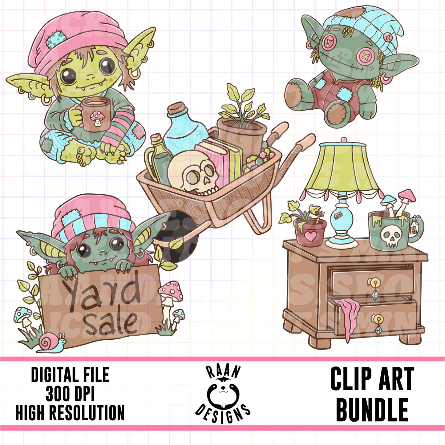 Goblin Garage Sale-Clipart Bundle