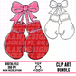 Boxing Gloves with Bow- Clipart Bundle