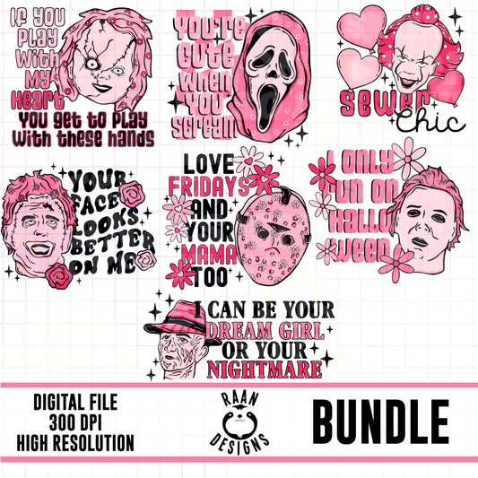 Pink Snarky Horror Killers-Bundle
