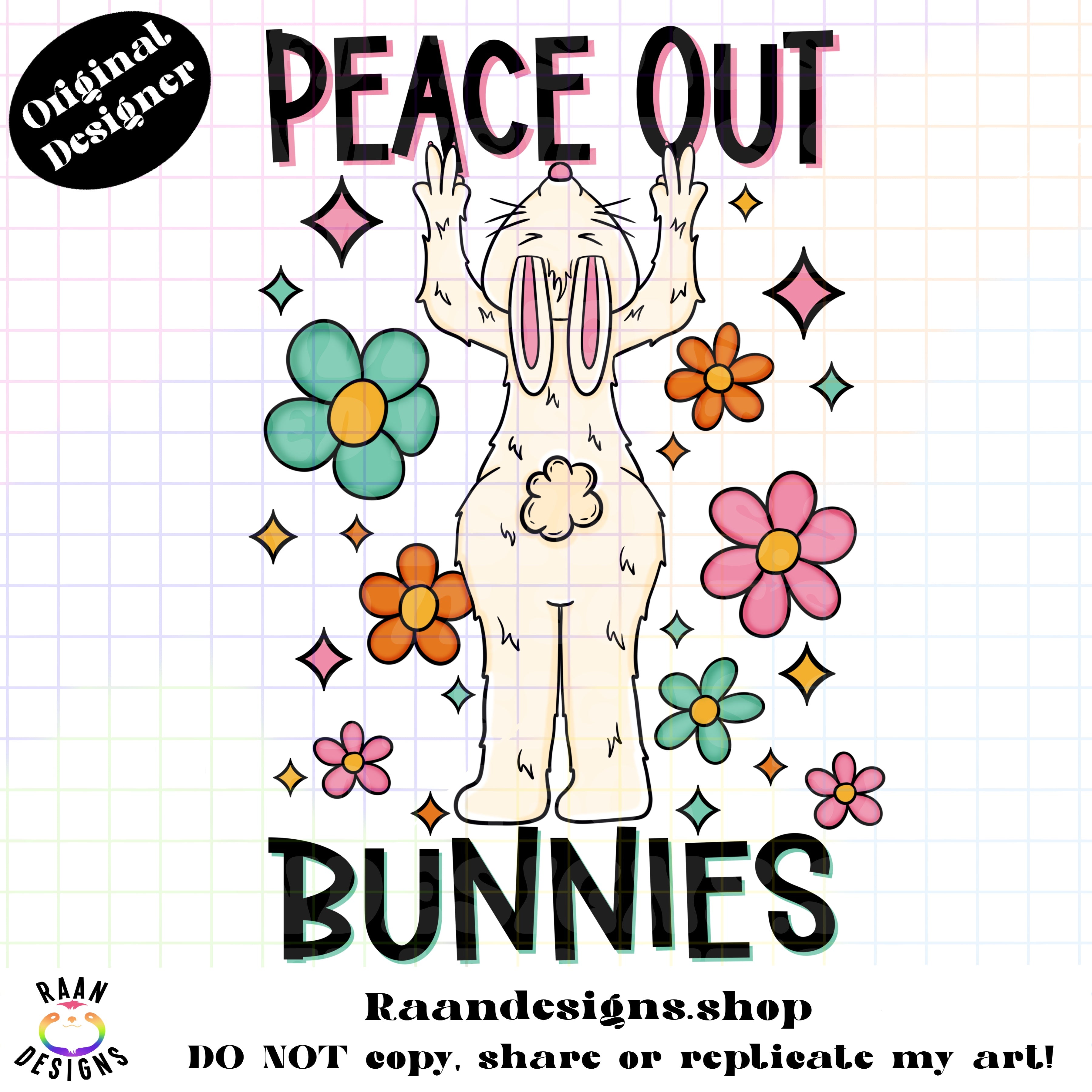 Peace Out Bunnies – RAAN Designs