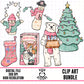 90’s Pink Christmas -Clipart Bundle