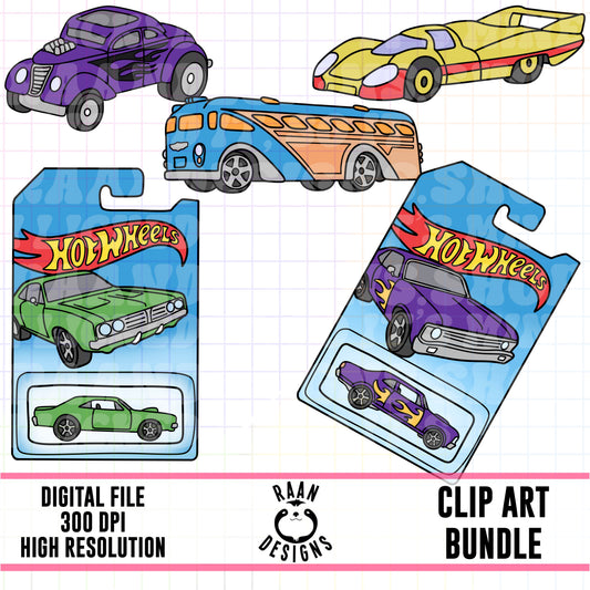 Hot Wheel-Clipart Bundle