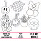 Cherry Outlines Set 1-Clipart Bundle