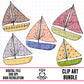 Retro Sailboat-Clipart Bundle
