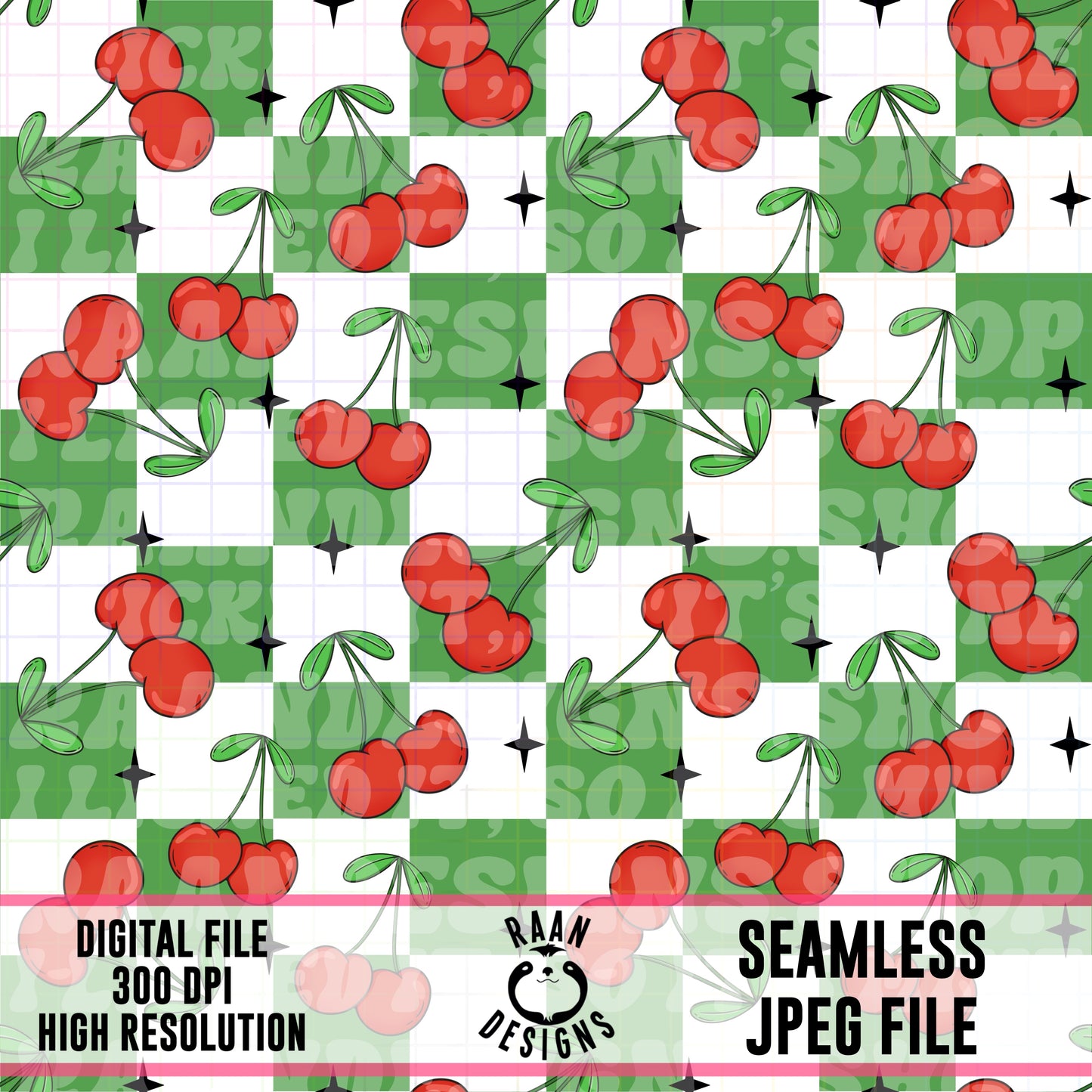 Cherry Checkered Seamleas