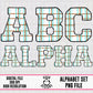 White Halloween Plaid-Alpha Set