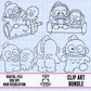 Hangyodon Outlines- Clipart Bundle