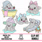 Shark Spa Day-Clipart Bundle