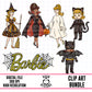 Halloween Barbie-Clipart Bundle
