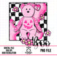 Boo Checkered Beanie Baby Bear