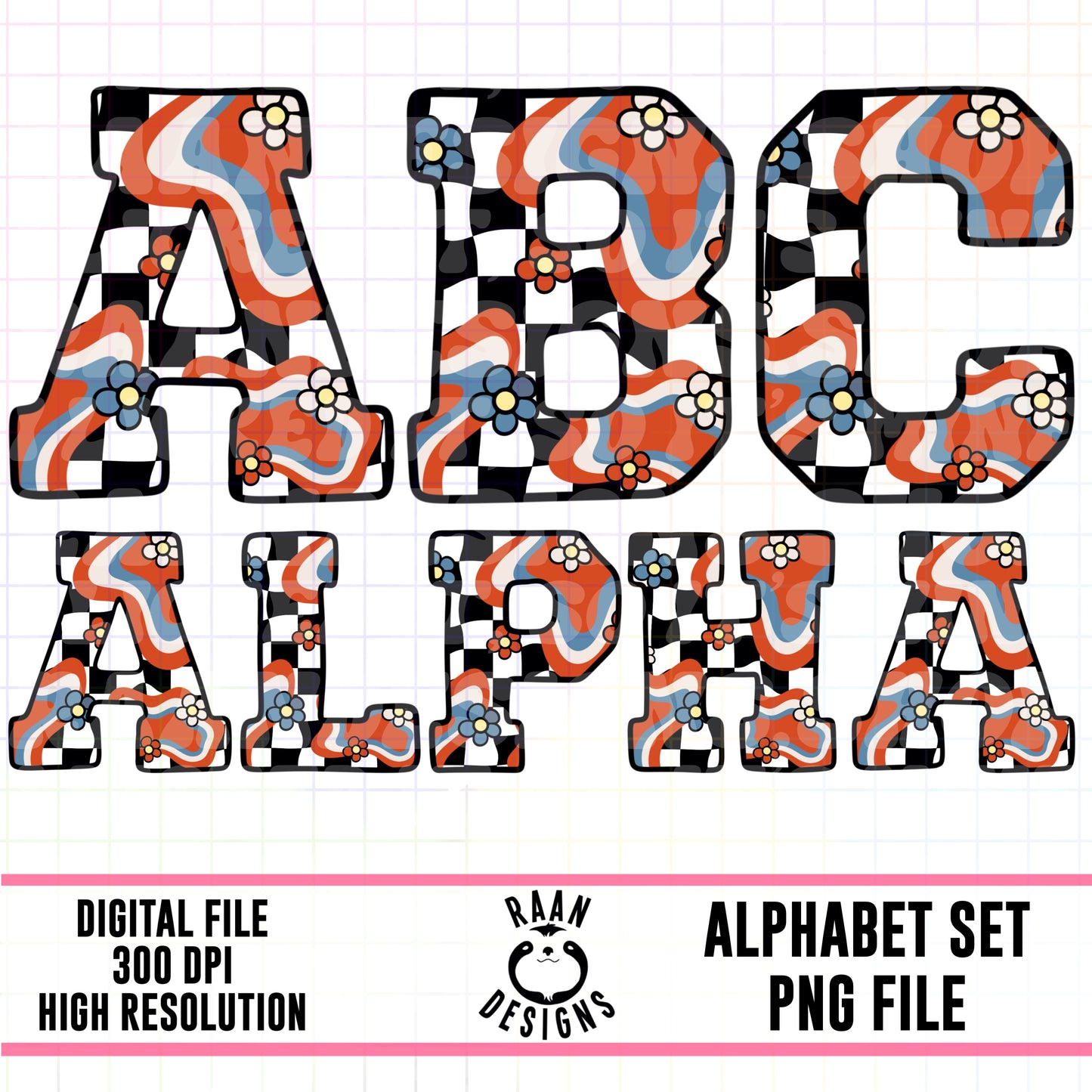 4th Of July Retro-Alpha Set
