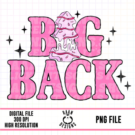 Big Back Pink Tree Cake