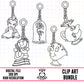 Belle Charms Outline-Clipart Bundle