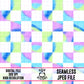 Tyedye Blue Checker-Seamless Pattern