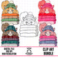 Cat Blanket Stack-Clipart Bundle