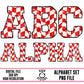 Red Checkered Fourth of July-Alpha Set