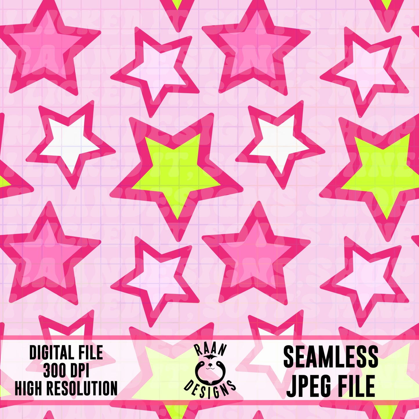 Pink Star Seamless