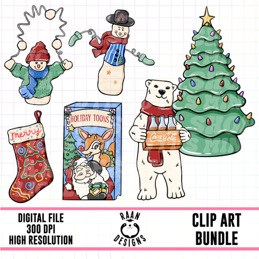 90’s Christmas-Clipart Bundle