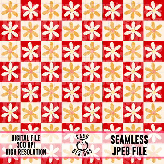 70’s Vintage Floral- Seamless Pattern