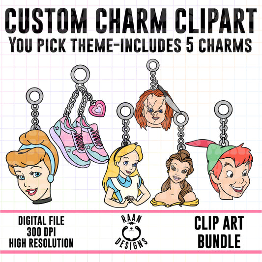 Custom Charm Theme Sets-Clipart Bundle