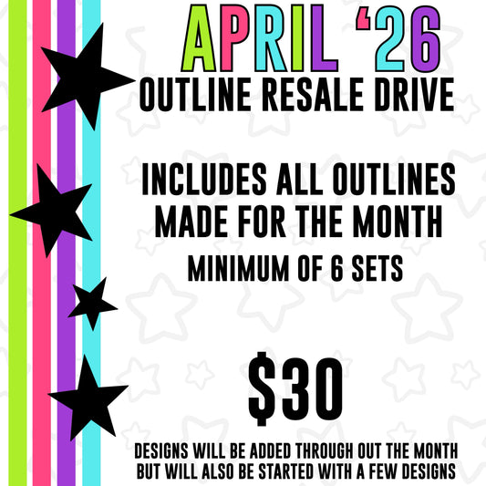 April 2026 Outline Clipart Reseller Drive