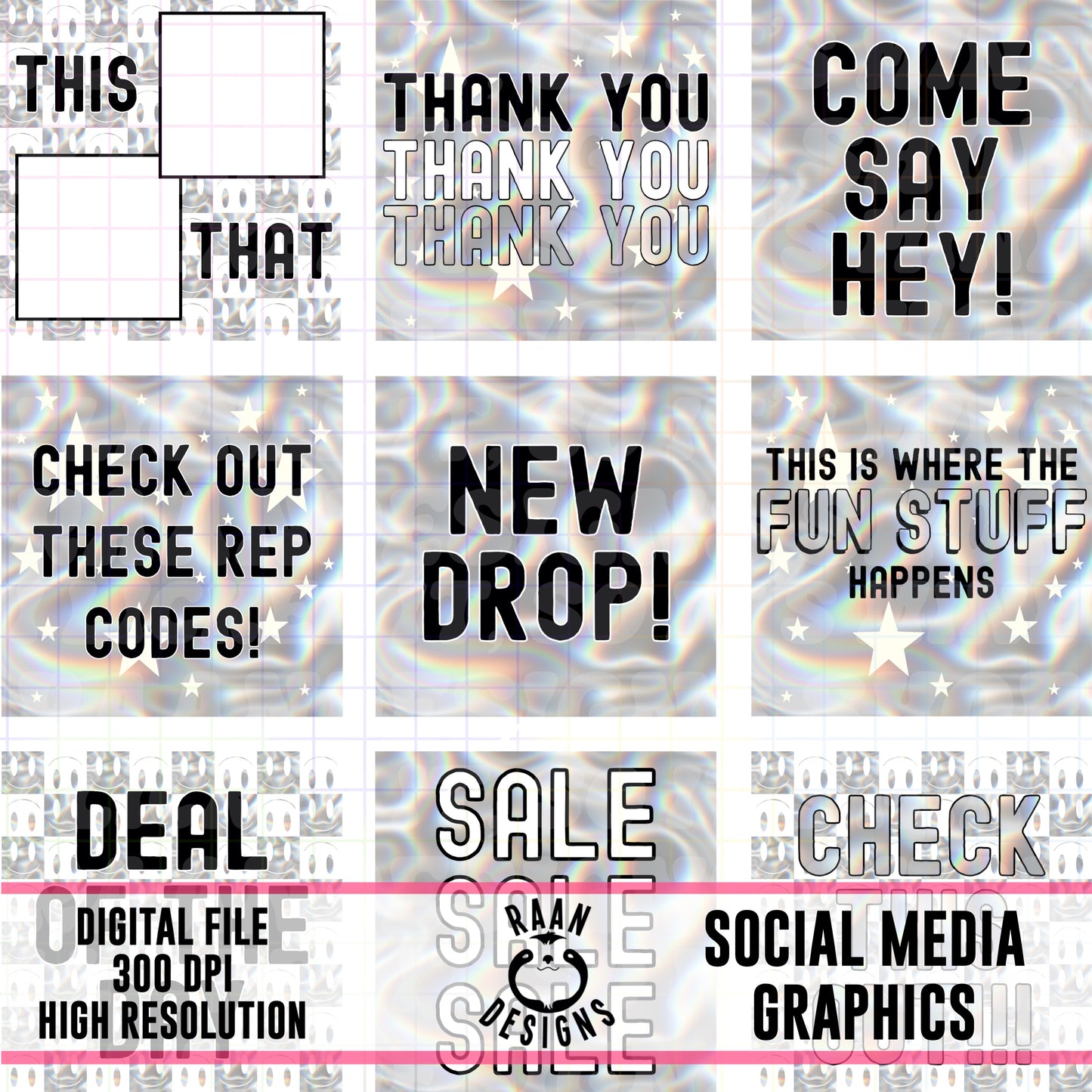 Iridescent-Social Media Graphics