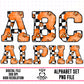 Orange Retro Floral Checkered Alpha Set