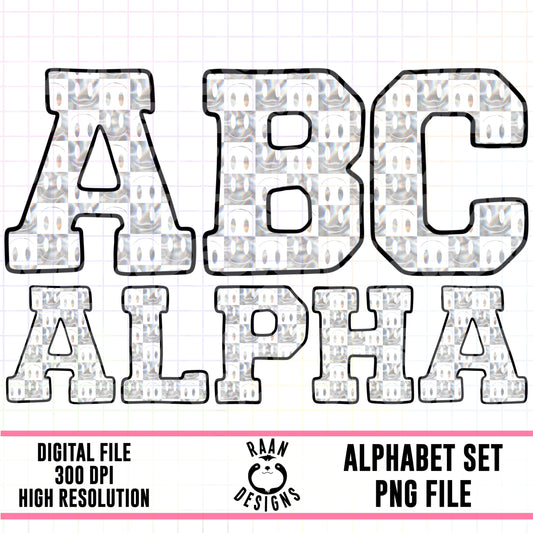 White Smiley Iridescent Alpha Set