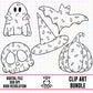 Spooky Sweet Outline-Clipart Bundle