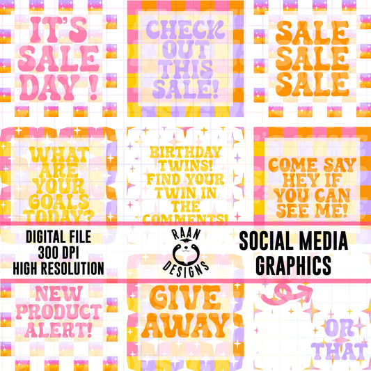 Bright Sparkles-Social Media Graphics