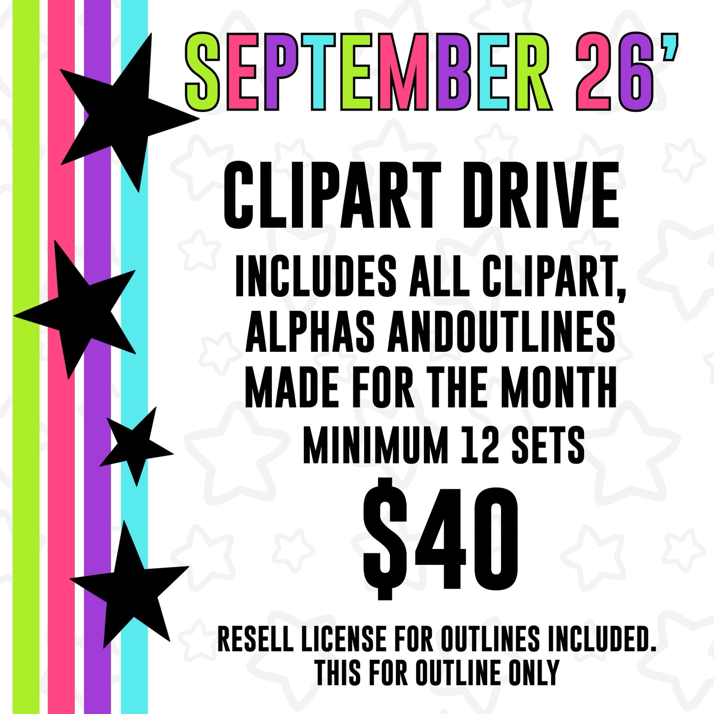 September 2026 Clipart Drive