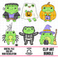 Halloween Frogs-Clipart Bundle