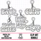 Snarky Swear Words Charms Outlines-Clipart Bundle