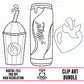 Alani Pink Slush Outline- Clipart Bundle