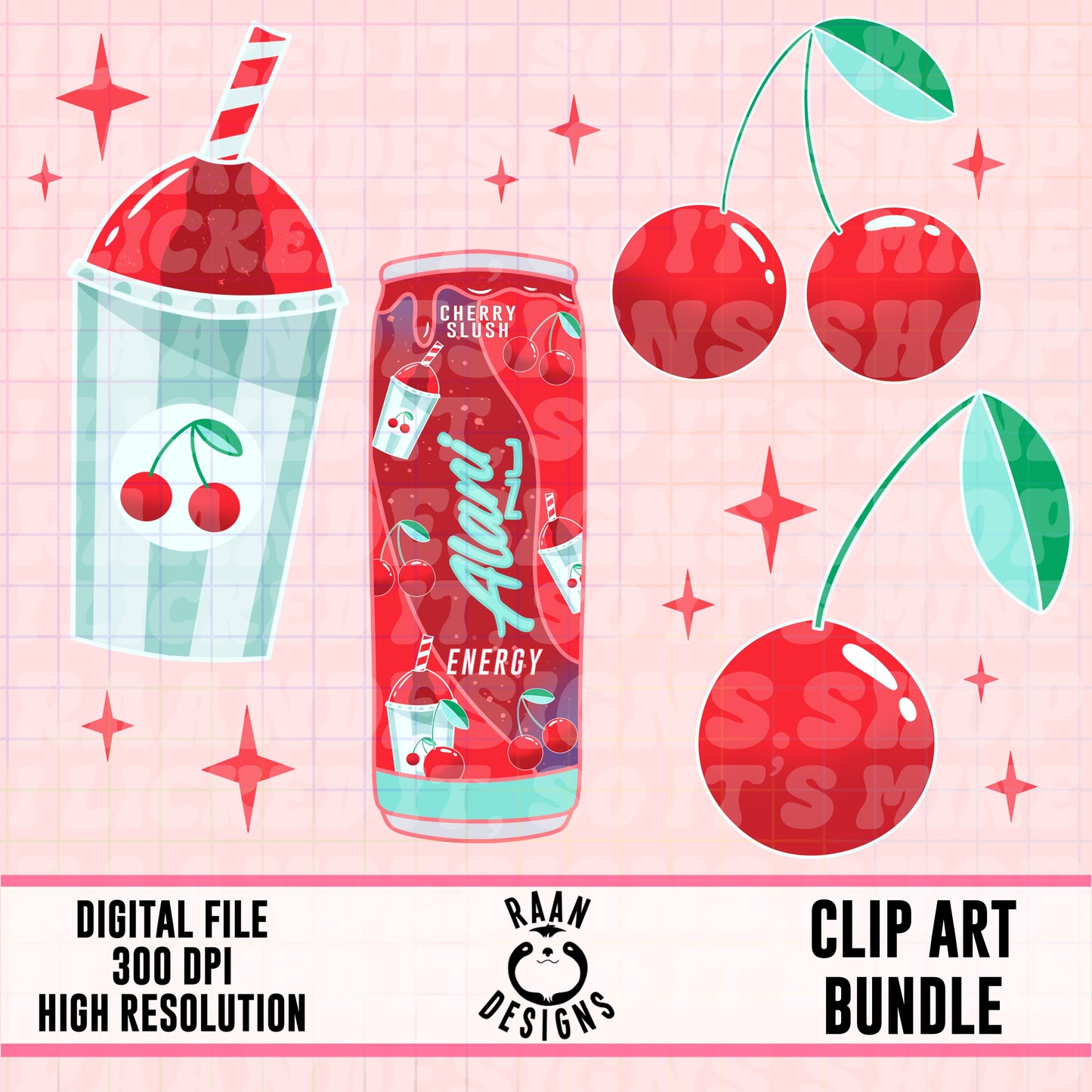 Alani Cherry Slush-Clipart Bundle