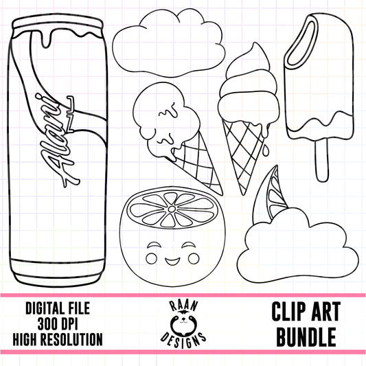 Alani Dream Float Outline- Clipart Bundle