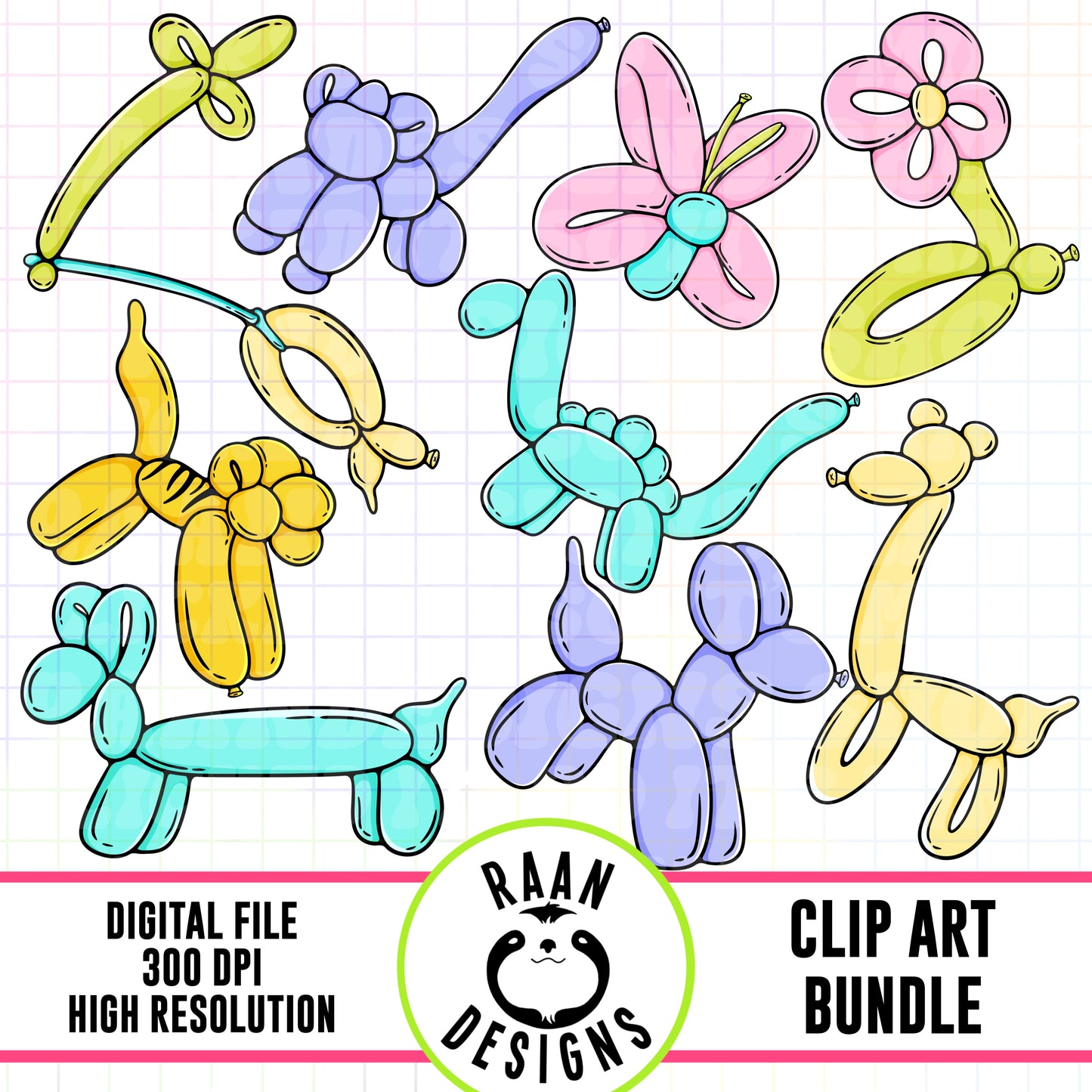 Balloon Animal Pastel