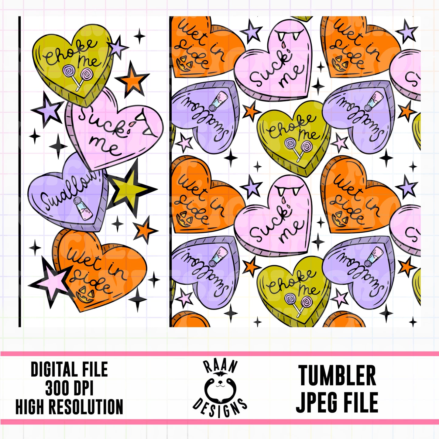 Naughty Halloween Hearts-Tumbler